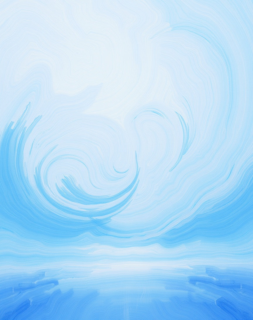Light Blue Swirl Horizon Rug