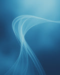 Elegant Blue Flowing Wave Design Rug