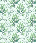 Green Leaf And Vine Pattern Rug