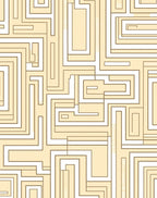 Geometric Labyrinth Cream Pattern Rug