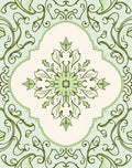 Art Nouveau Floral Swirls Rug