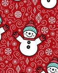 Whimsical Snowman Swirl Pattern Rug