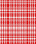 Classic Red Houndstooth Pattern Rug