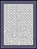 Ornate Lattice Patterned Rug