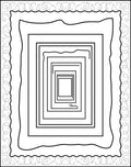 Concentric Square Layered Design Rug
