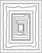 Concentric Square Layered Design Rug
