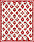 Red Cream Floral Medallion Pattern Rug