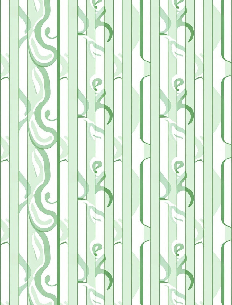 Verdant Swirl Stripe Pattern Rug