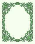 Ornate Flourishing Green Swirls Rug