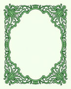 Ornate Flourishing Green Swirls Rug