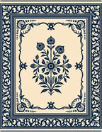 Classic Floral Bouquet Outline Rug