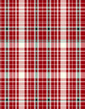 Classic Red White Plaid Pattern Rug