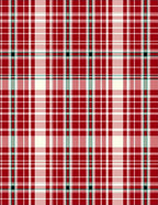 Classic Red White Plaid Pattern Rug