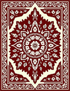 Elegant Floral Mandala Pattern Rug