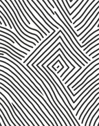 Geometric Wavy Stripe Abstract Rug