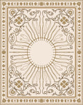 Sunburst Ornamental Flourish Design Rug