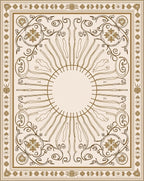 Sunburst Ornamental Flourish Design Rug
