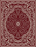 Intricate Burgundy Floral Design Rug
