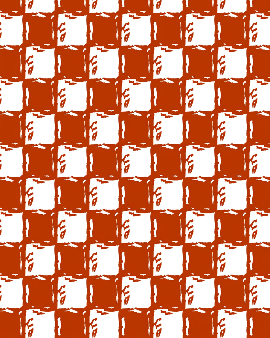 Rough Checkered Stamp Pattern Rug