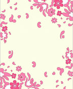 Pink Floral Blossom Pattern Rug