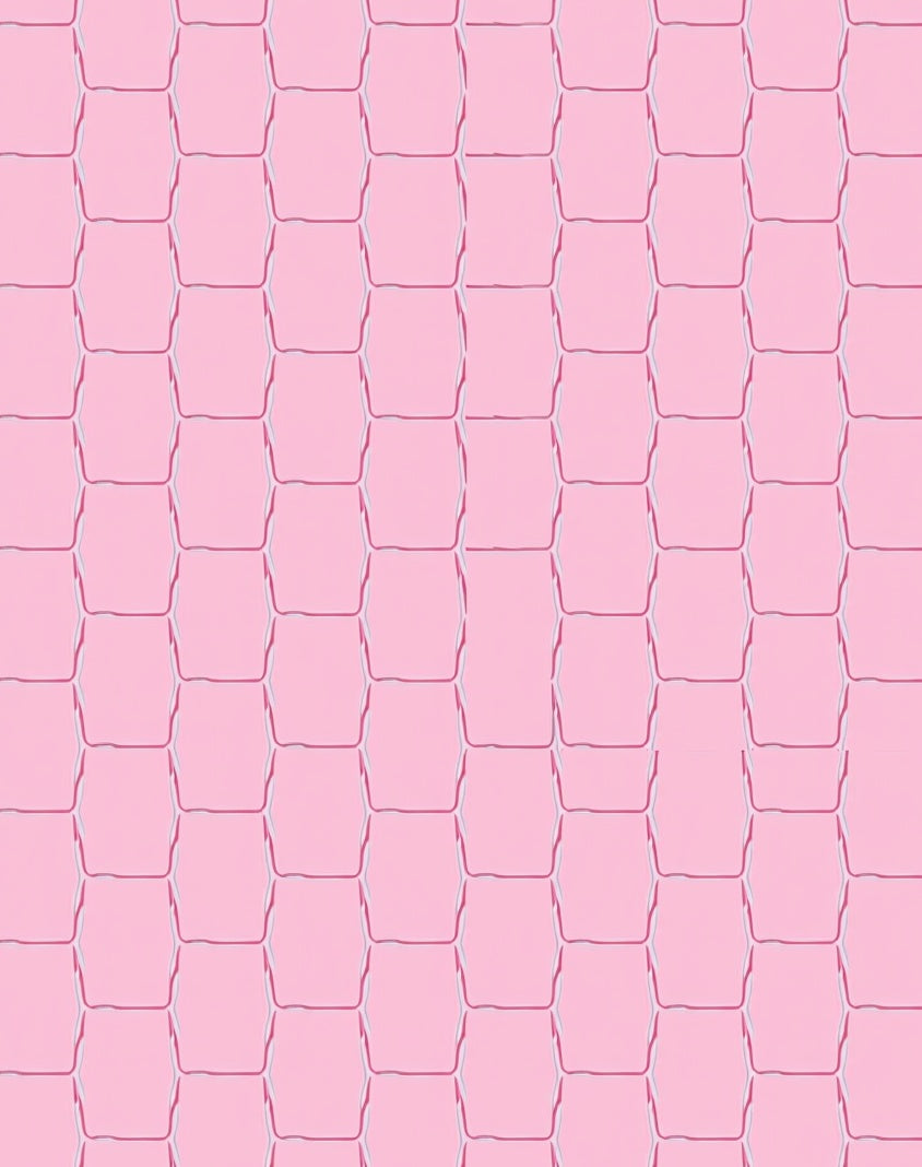 Soft Pink Geometric Pattern Rug