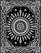 Bold Black White Mandala Pattern Rug