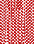 Red Abstract Wave Pattern Design Rug