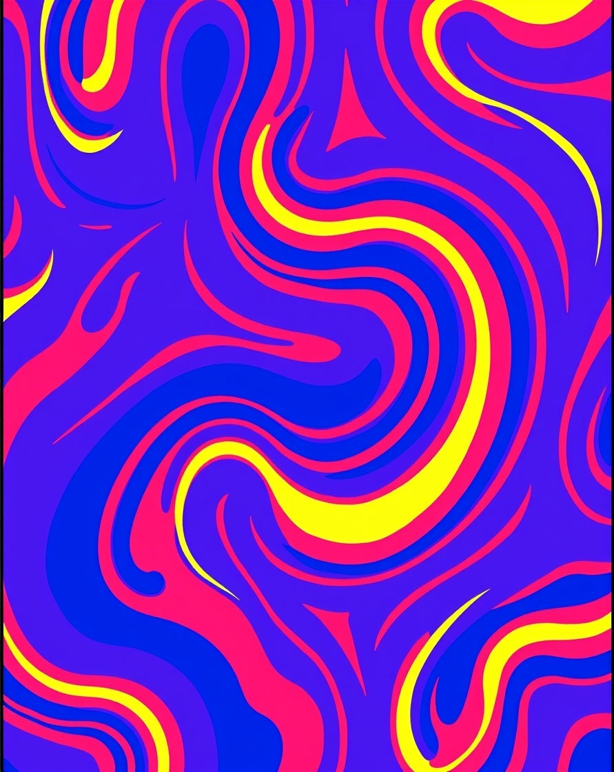 Vibrant Swirl Abstract Pattern Rug