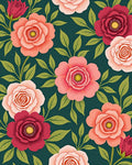 Vintage Floral Garden Pattern Rug