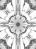 Art Deco Radial Sunburst Pattern Rug