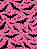 Pink Bat Star Patterned Rug