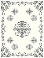 Classic Floral Scrollwork Design Rug