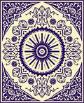 Intricate Violet Floral Mandalas Rug