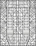 Modern Geometric Glass Panel Design Rug