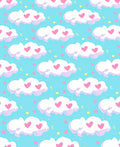 Cute Clouds Hearts Pattern Rug