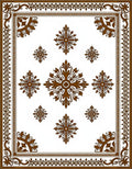 Brown Floral Medallion Classic Rug