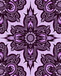 Deep Plum And Violet Mandala Style Rug
