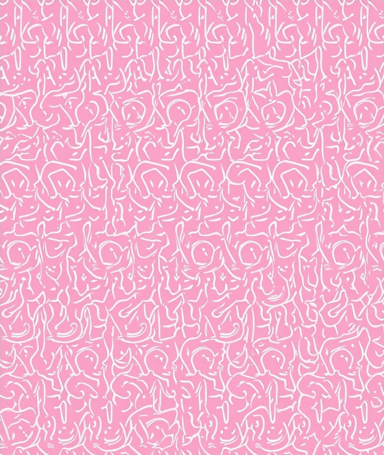 Abstract White Line Art Pattern Rug