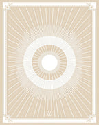Radiating Sunburst Geometric Pattern Rug