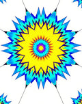 Vibrant Starburst Radial Pattern Rug