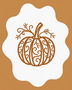 Autumn Pumpkin Vine Intricate Design Rug