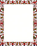 Festive Soldier Nutcracker Holiday Border Rug