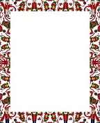 Festive Soldier Nutcracker Holiday Border Rug
