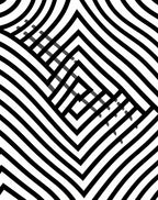 Black And White Striped Geometric Design Rug