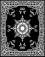 Intricate Black and White Mandala Pattern Rug