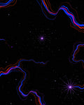 Abstract Cosmic Swirls And Stars Design Rug