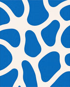 Organic Blue Cream Organic Pattern Rug