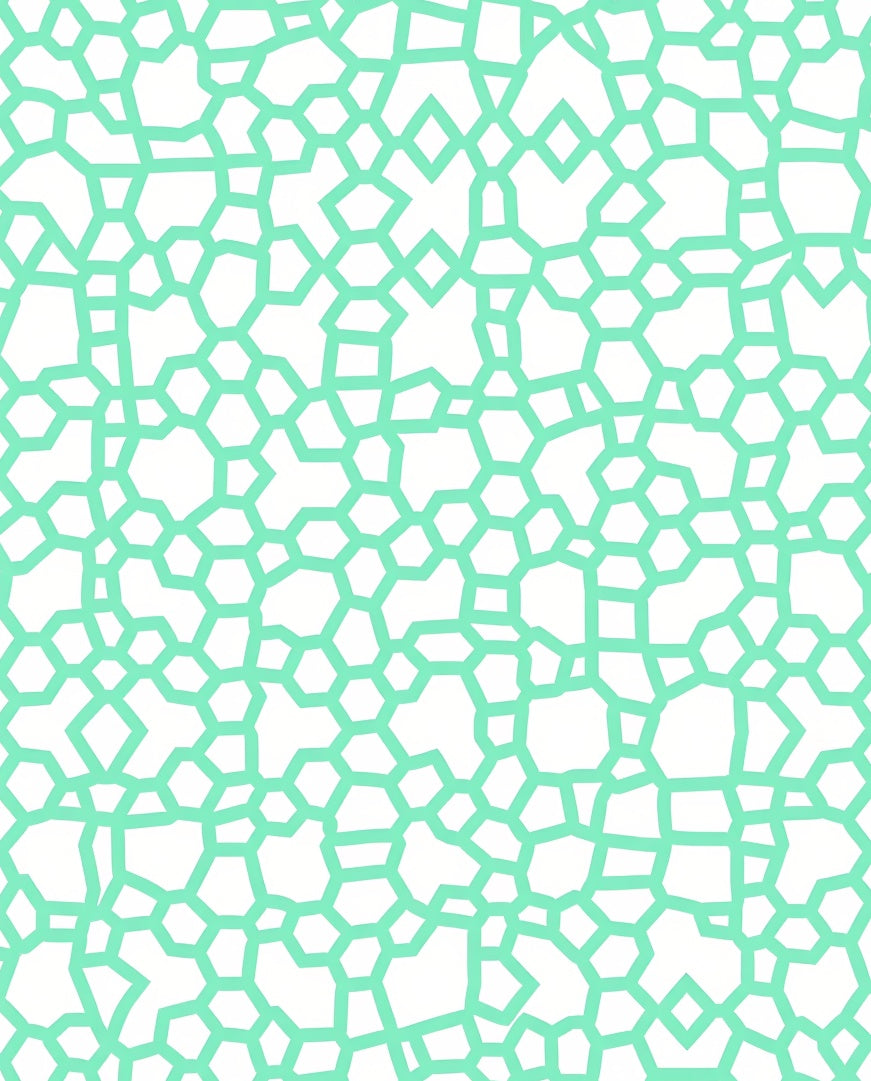 Geometric Mint Green Pattern Rug