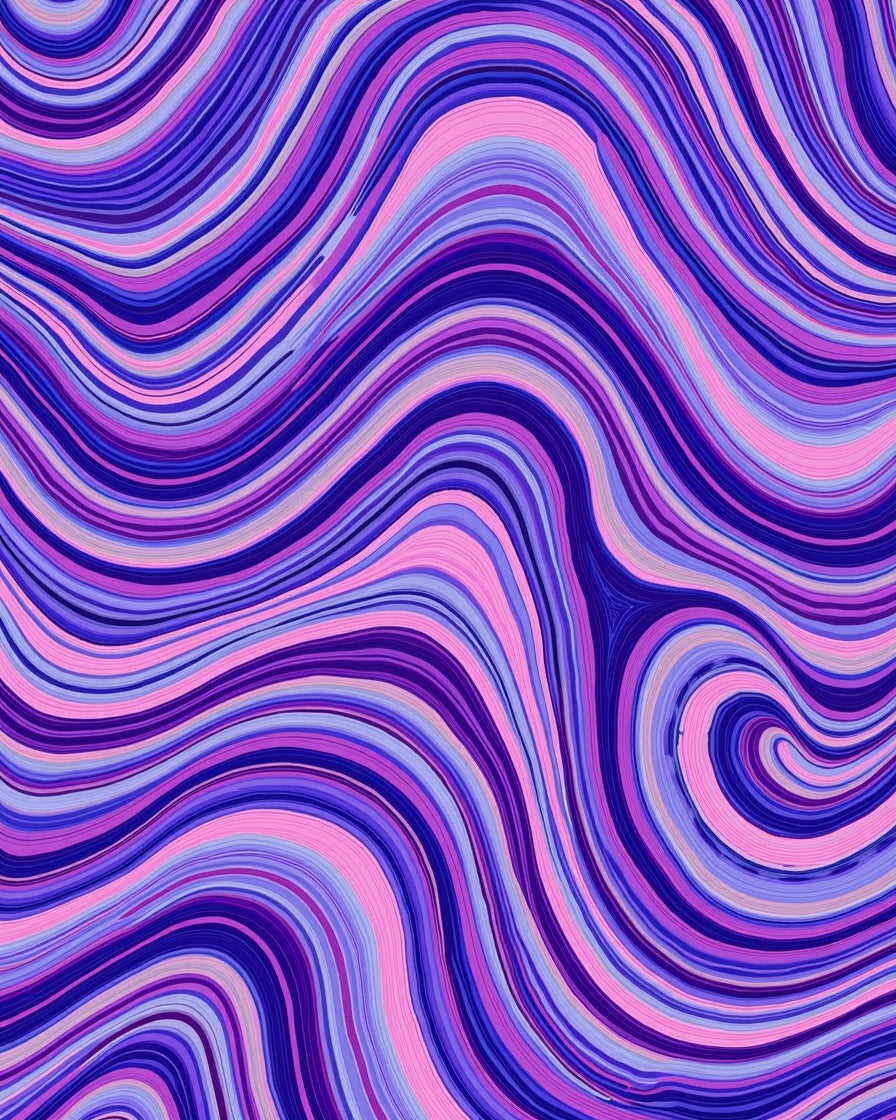 Purple Pink Swirls Pattern Rug
