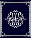 Ornate Monogrammed Floral Frame Design Rug
